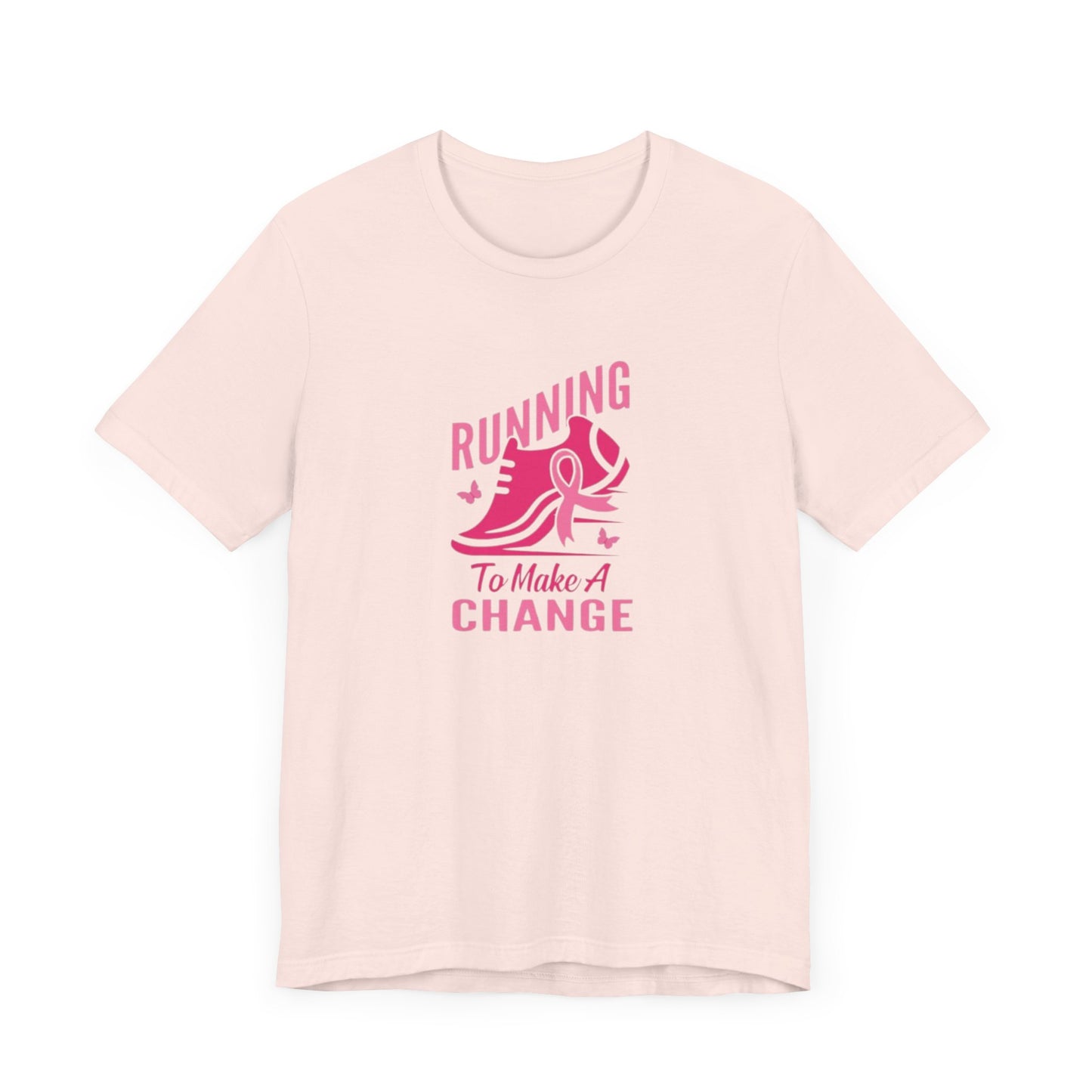 Breast cancer awareness running Unisex Jersey Short Sleeve Tee, breast cancer awareness for runners shirt