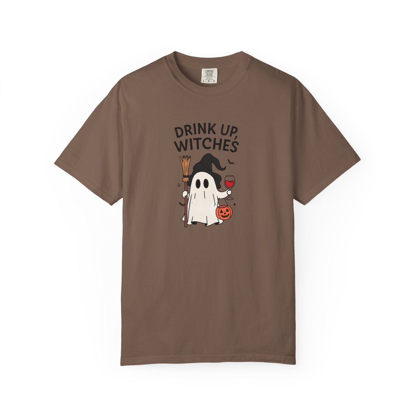 Ghostly Halloween T-Shirt, Unisex Tee, Spooky Costume Shirt, Fall Apparel, Witchy Vibes, Drink Up Witches Design