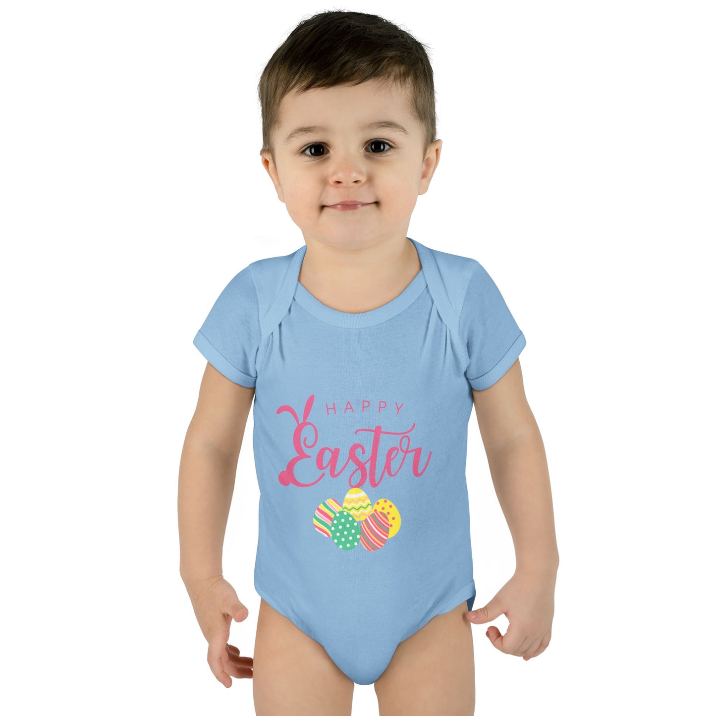 Happy Easter Infant Bodysuit, Cute Baby Outfit, baby first Easter, matching family shirts, Toddler Apparel, Newborn Easter Shirt