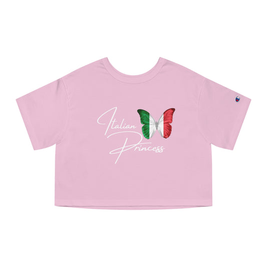 Italian princess Italia Champion Women's Heritage Cropped T-Shirt, Italian inspired ciao lemons love Italy shirt for women, birthday travel Christmas gift
