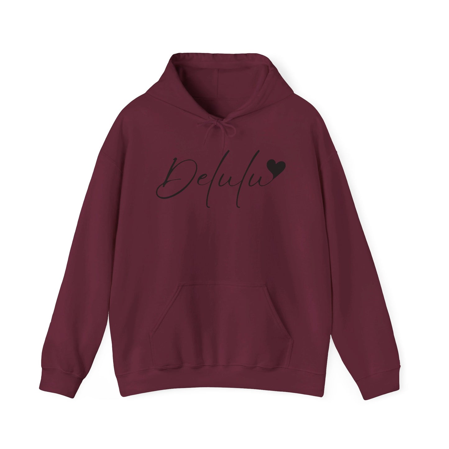 Delulu Unisex Heavy Blend™ Hooded Sweatshirt, teen trendy sweatshirt, back to school Christmas birthday gift shirts , middle school favorite