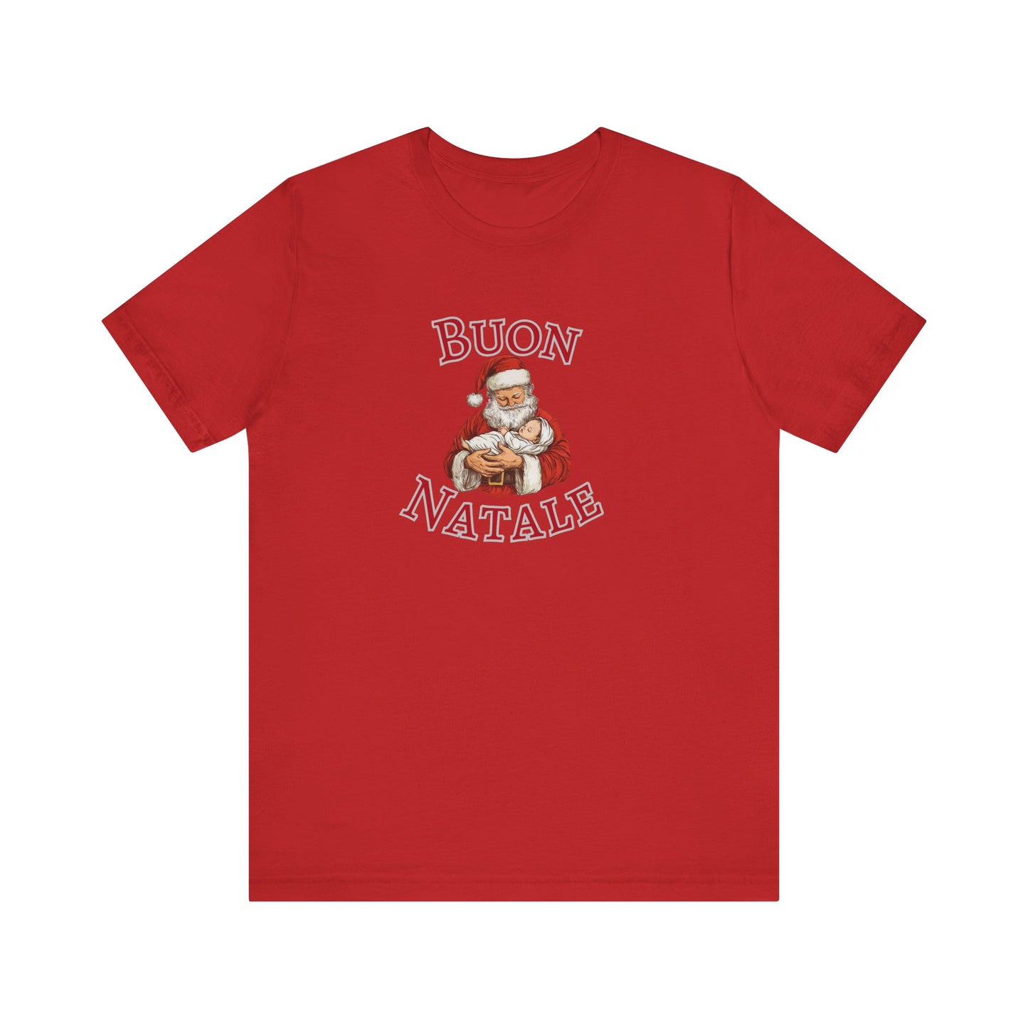Buon Natale Santa holding cookies T-Shirt | Italian Christmas tee
