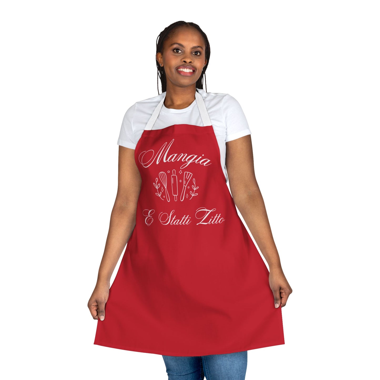 Italian kitchen apron, Mangia e statti zitto, shut up sit down time to eat, baking gift,  birthday gift, Kitchen apron
