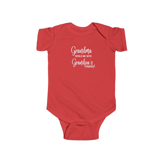 Baby Bodysuit, Grandma Spoils Me with Grandpa's Money, Newborn Outfit, Infant Clothing, Funny Onesie, Grandparents Gift