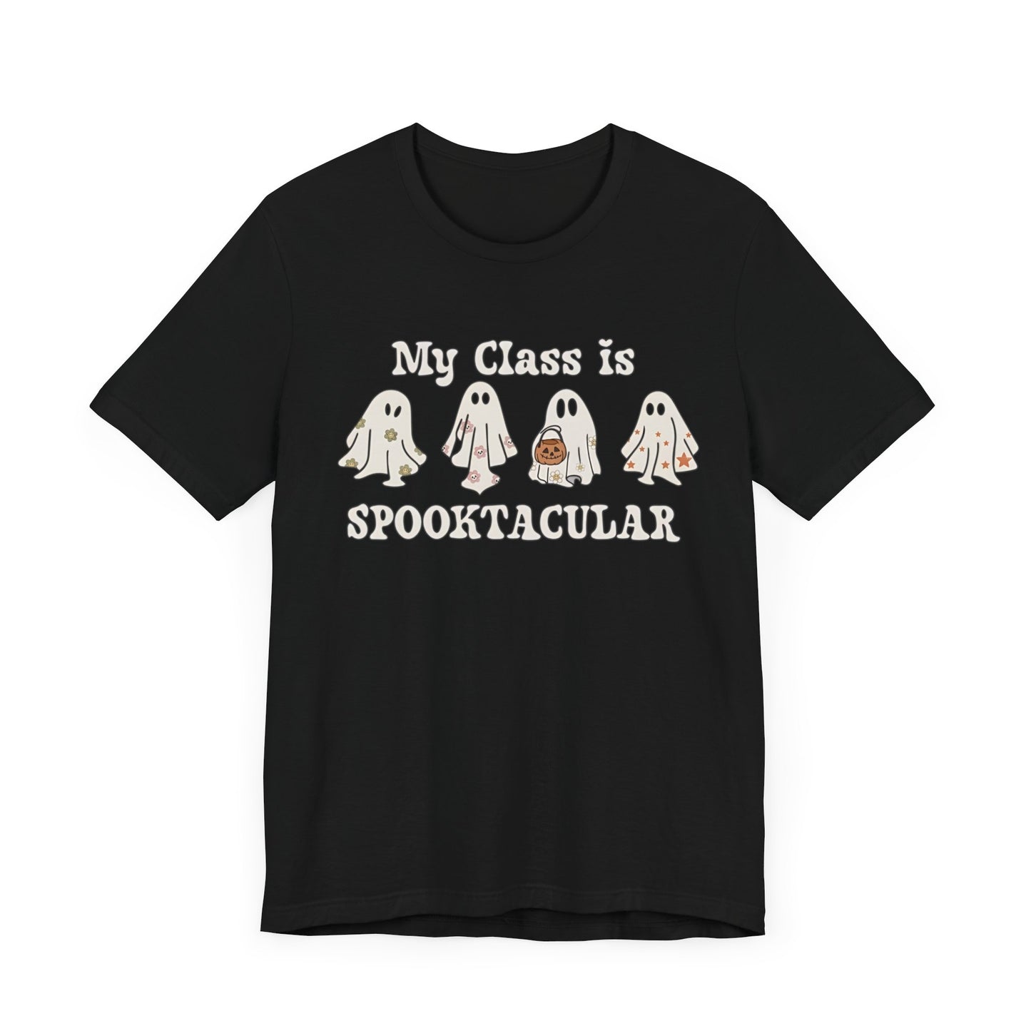 Teachers spooky class patch, Unisex Jersey Short Sleeve Tee, I teach cutest pumpkins in the patch shirt for teacher, Halloween shirts. Men and women teacher shirts