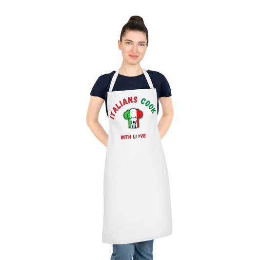 Italian Chef Apron, Gift for Food Lovers, Kitchen Essentials, BBQ Apron, Cooking with Love, Culinary Gifts