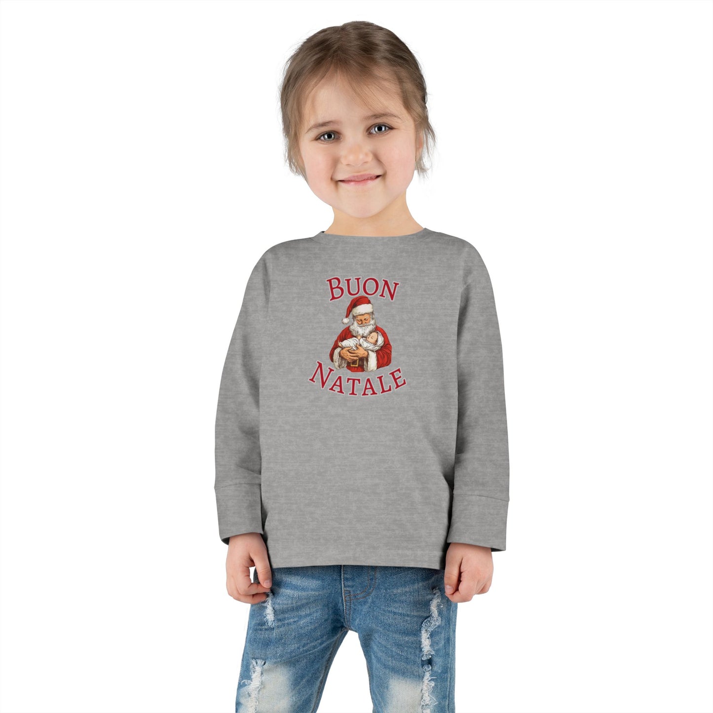 Buon Natale Santa, Toddler Long Sleeve Tee | Christmas