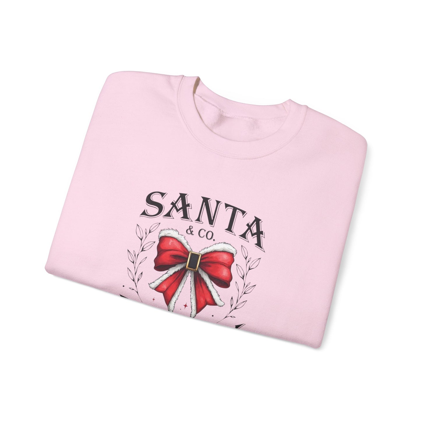 Santa Merry bow Sweatshirt | Christmas holiday crewneck