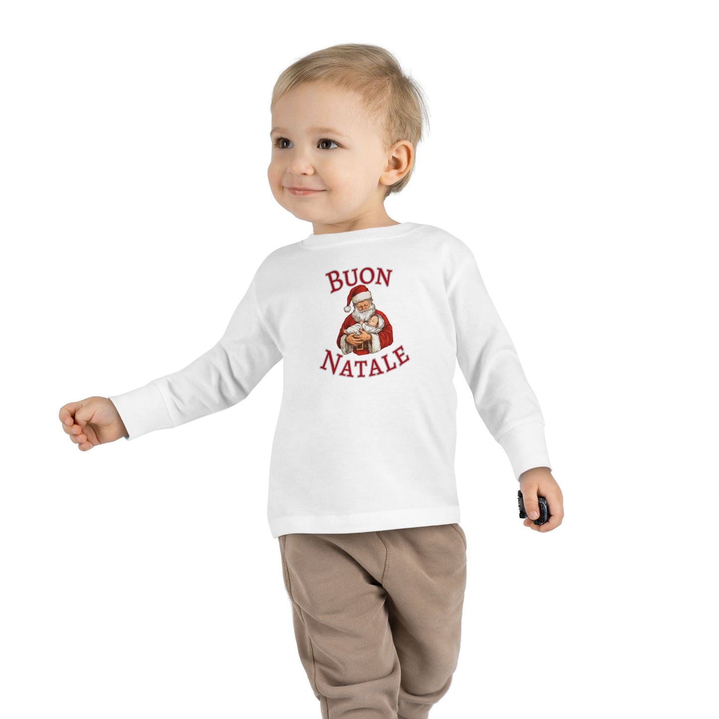 Buon Natale Santa, Toddler Long Sleeve Tee | Christmas