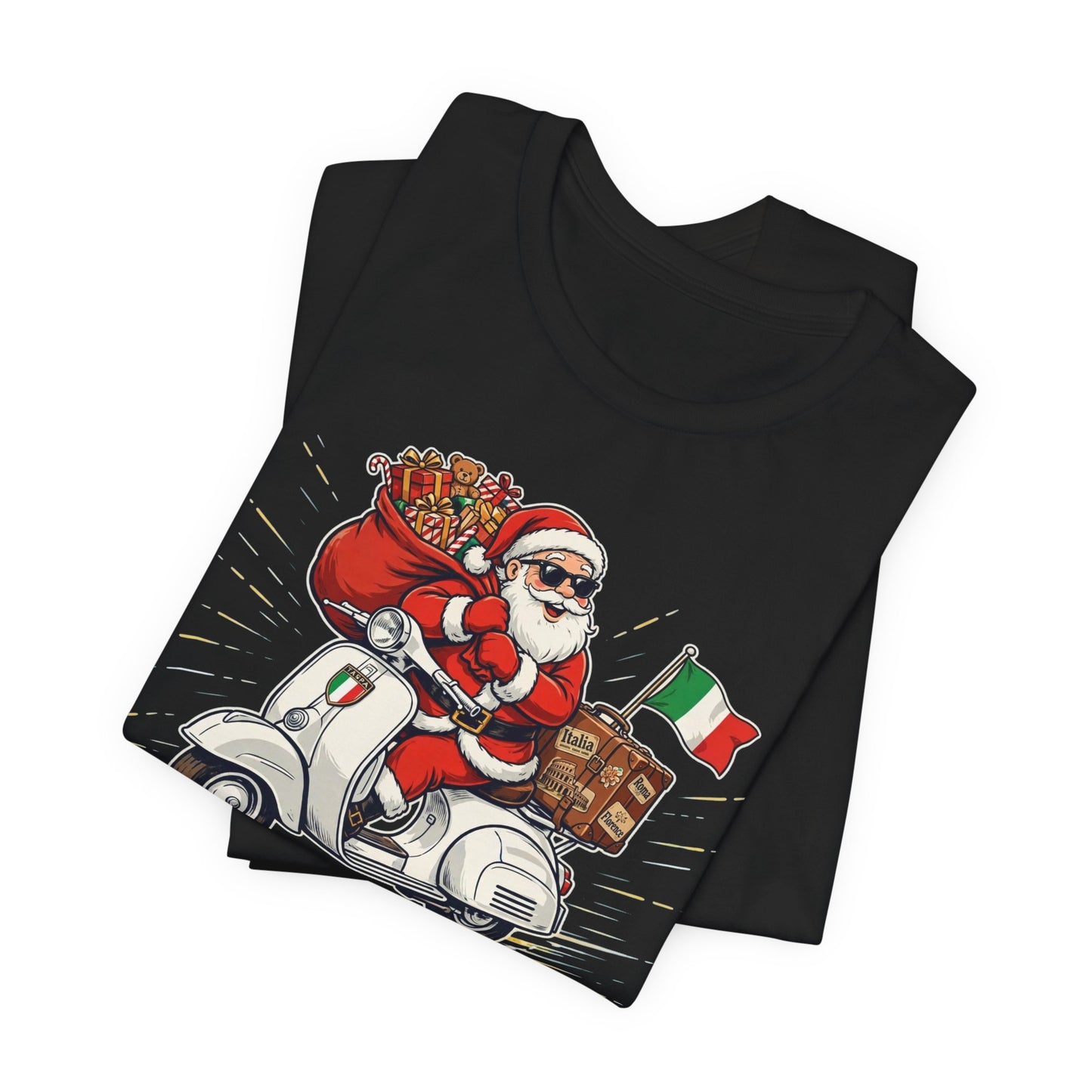 Santa Take Me To Italy T-Shirt — Christmas Scooter Graphic Tee