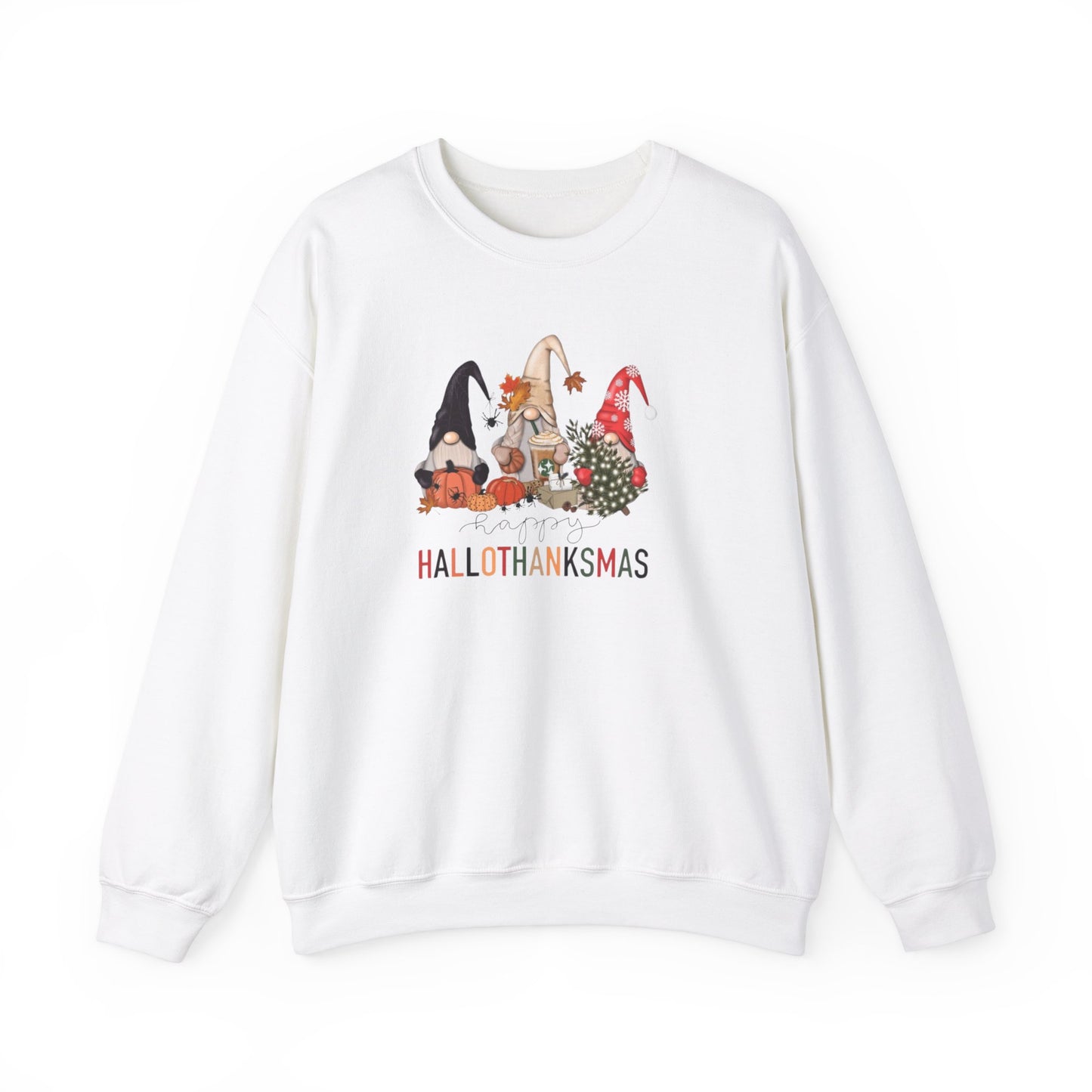 HalloThanksMas Shirt, Holiday Season Shirt, Holiday Gnome Shirt, Halloween Shirt, Thanksgiving Shirt, Christmas Shirt, Holiday Season Gift, fall sweatshirt