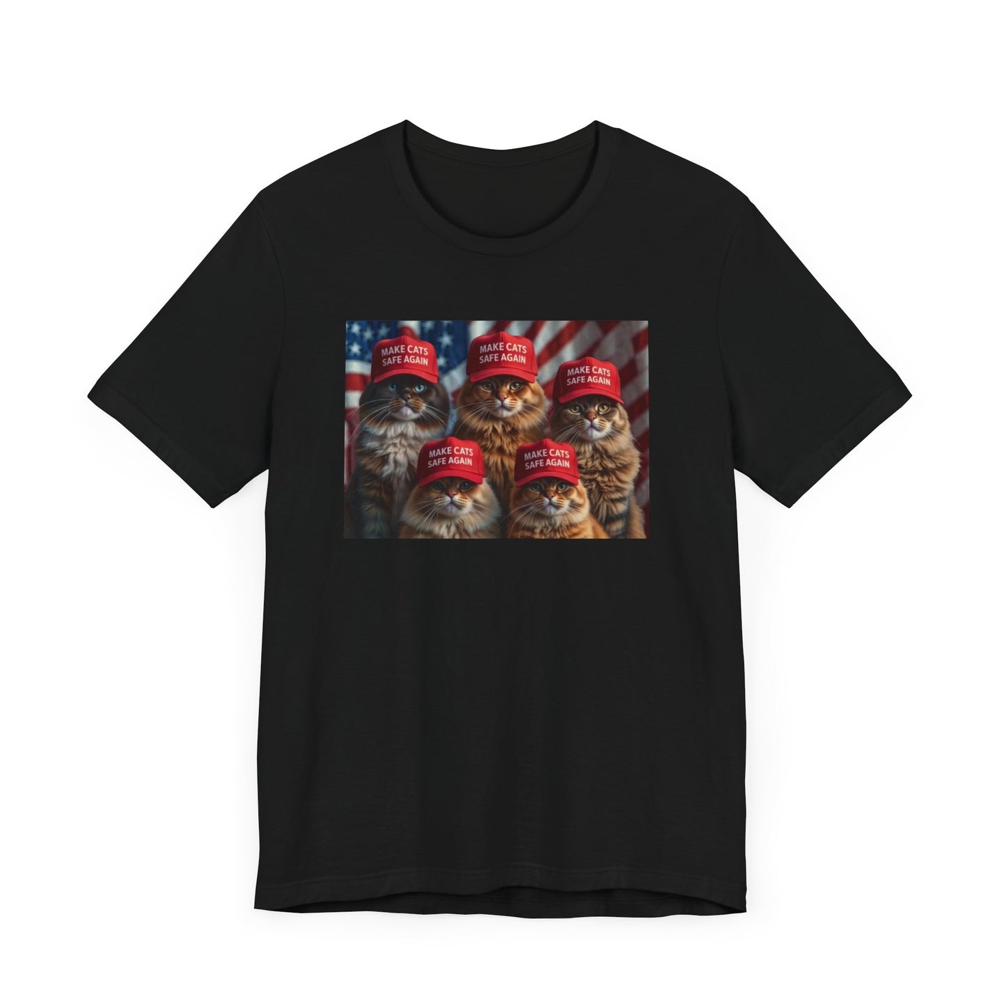 Funny Trump Make Cats Safe Again Unisex Tee, Political Cat Lover T-Shirt, Election Humor Gift, Anti-Trump Tee, Trump Supporter Gift