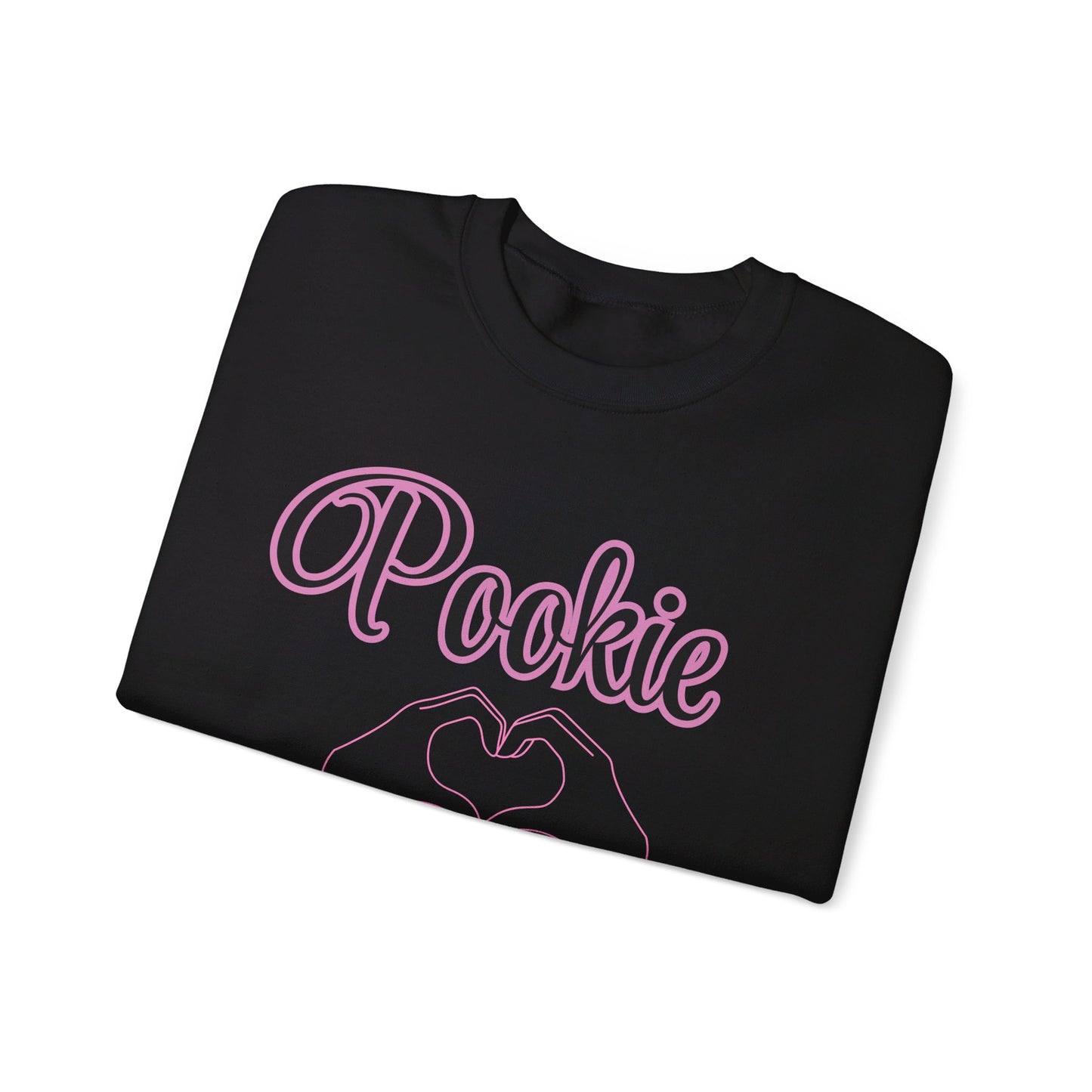 Pookie coquette heart hands shirt Unisex Heavy Blend™ Crewneck Sweatshirt, great coquette style shirt for teens back to school birthdays and Christmas sweatshirt