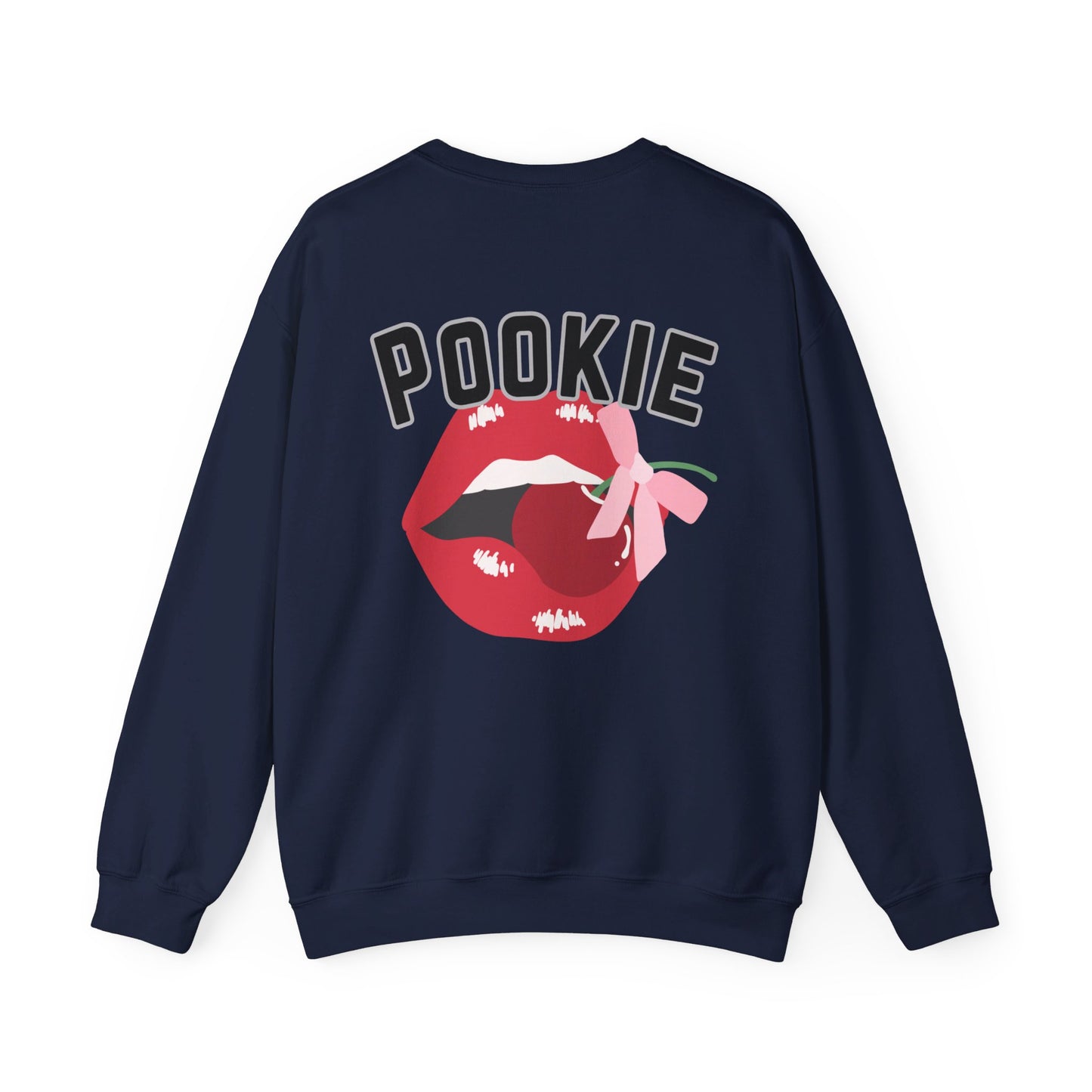 Pookie coquette lip and cherry shirt Unisex Heavy Blend™ Crewneck Sweatshirt, is looking fire tonight, great coquette style shirt for teens back to school birthdays and Christmas sweatshirt