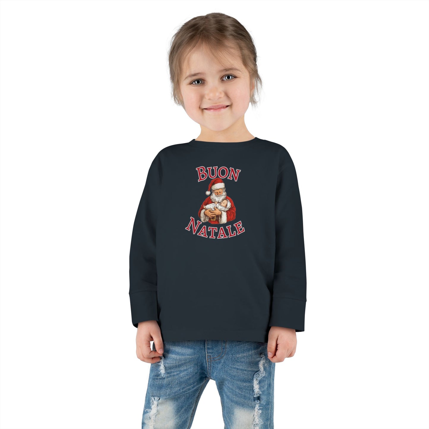 Buon Natale Santa, Toddler Long Sleeve Tee | Christmas