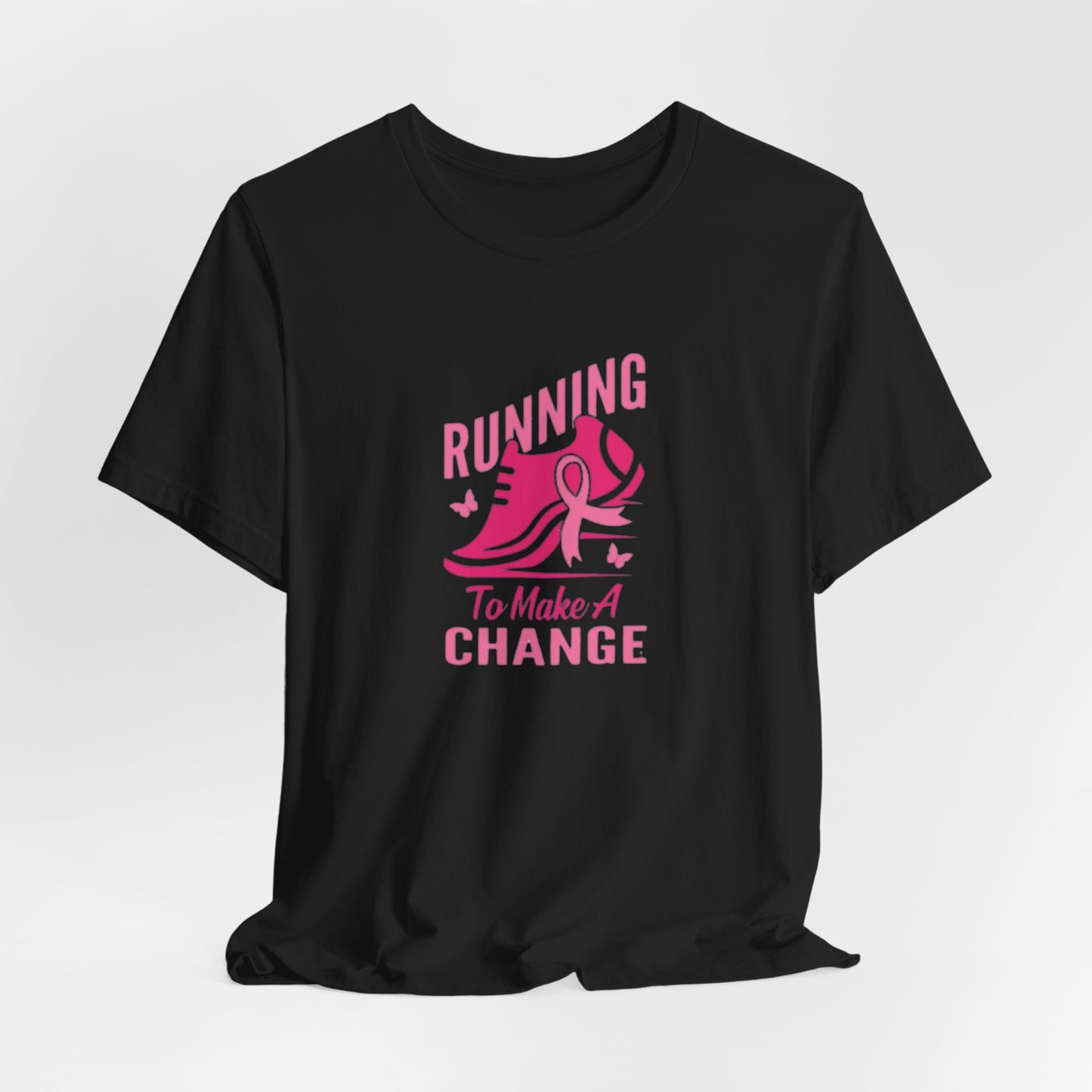 Breast cancer awareness running Unisex Jersey Short Sleeve Tee, breast cancer awareness for runners shirt
