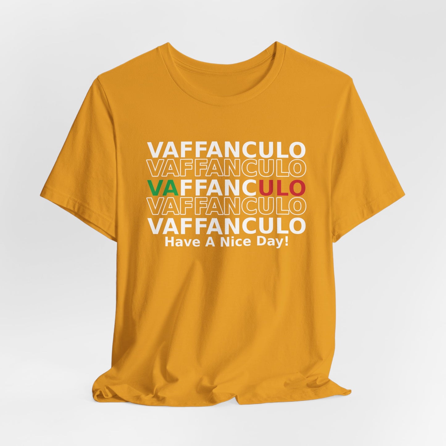 VA ULO Split-Text Tee — Minimalist Italian Flag Colors Chest T-Shirt