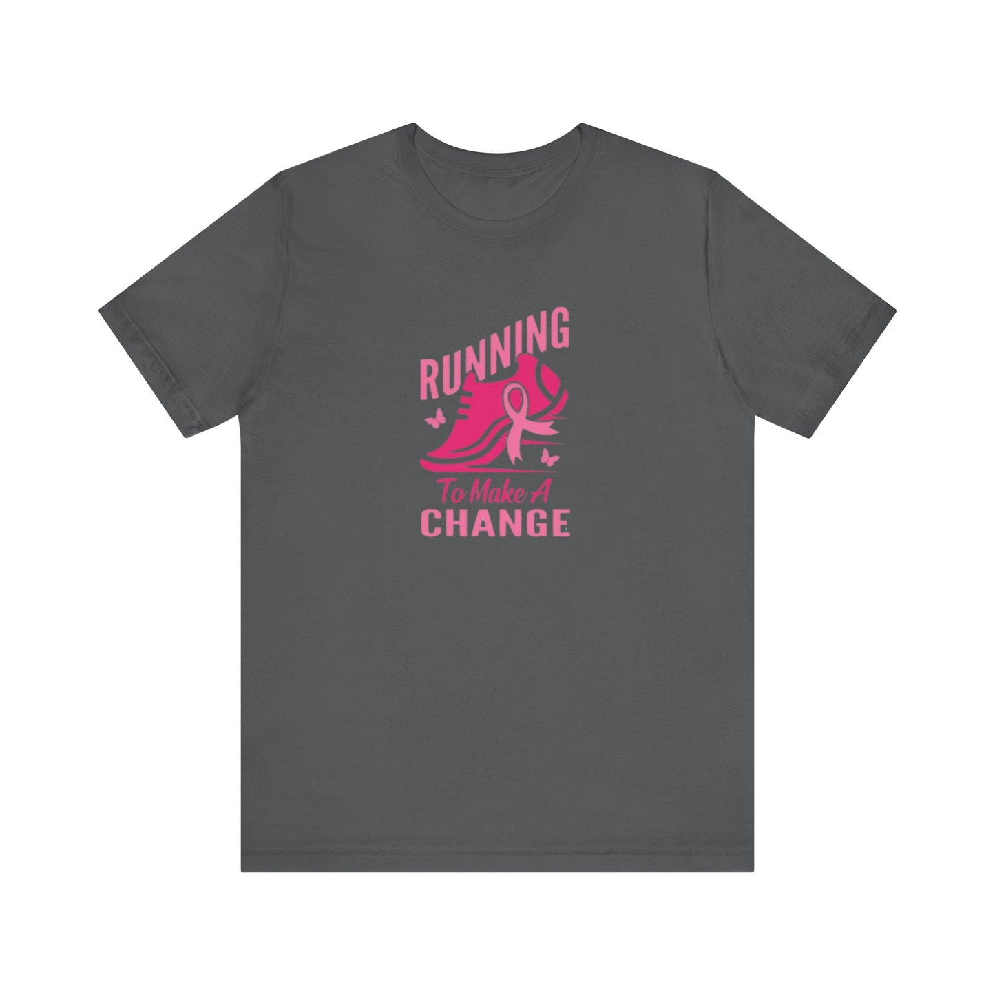 Breast cancer awareness running Unisex Jersey Short Sleeve Tee, breast cancer awareness for runners shirt