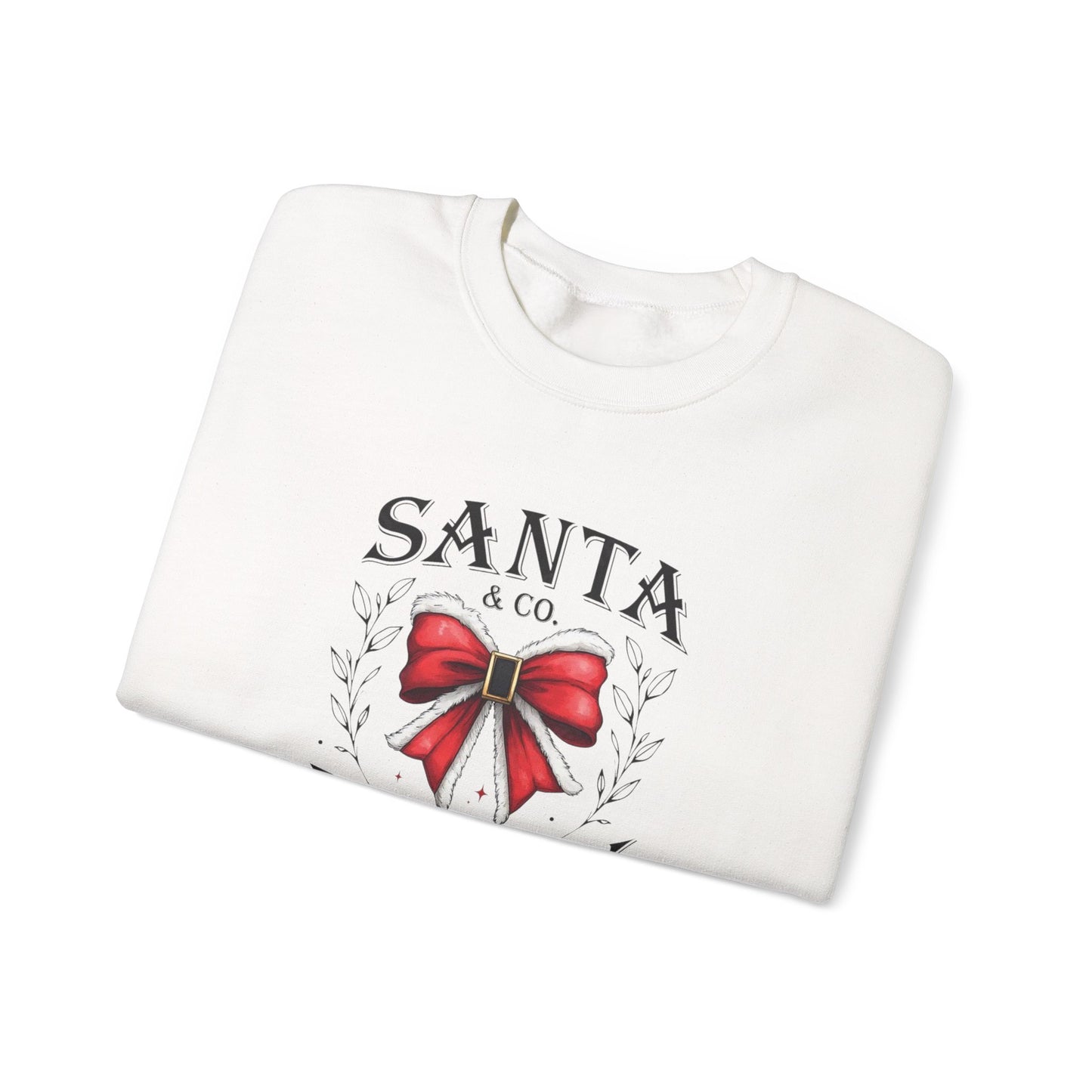 Santa Merry bow Sweatshirt | Christmas holiday crewneck