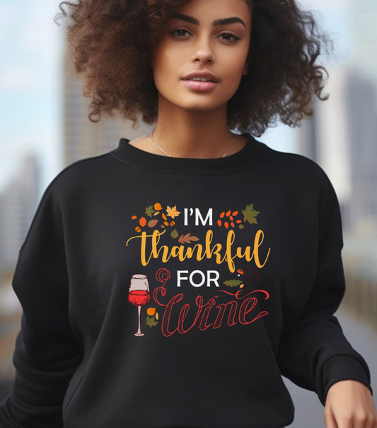 Thanksgiving Friends Shirts, Friendsgiving Shirts, wine drinking shirt, thankful for wine, Shirts, Thanksgiving, Happy Friends Giving Shirt
