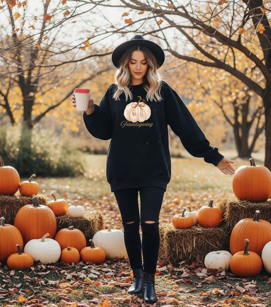 Thankful Pumpkin Sweatshirt, Cozy Fall Crewneck, Autumn Fashion, Thanksgiving Gift, Unisex Sweatshirt