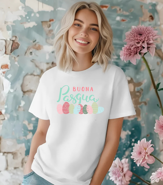 Buona pasqua, happy Easter, Italian , Italian mom, Easter shirt, gift for mom, gift for Nonna, Short Sleeve Tee