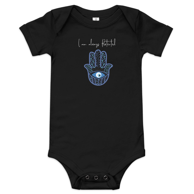 Evil Eye Hamsa Baby Bodysuit - I Am Always Protected Gift