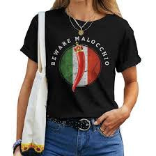 Italian inspired horn corno cornocello - beware of Macchio-evil eye-great Italian gift -  men and women shirt