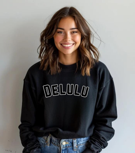 Delulu trendy middle school boy and girl Unisex Heavy Blend™ Crewneck Sweatshirt.delulu style shirt coquette .sweatshirts for boys girl birthday Christmas