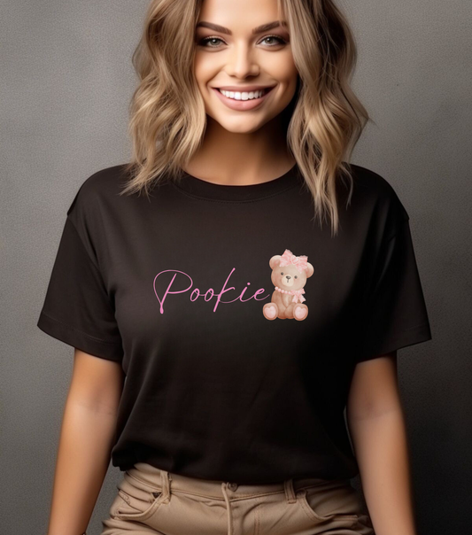 Pookie bear coquette style Unisex Jersey Short Sleeve Tee, great shirt for teens, birthdays, Christmas, and back to school